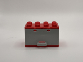 Kast  met luik/ klep  grijs Duplo