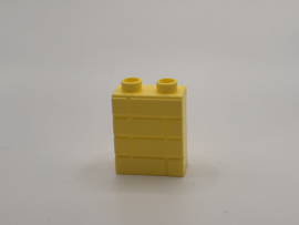 Blok met steenmotief helder lichtgeel Duplo