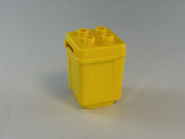 Vuilnisbak / afvalcontainer geel Duplo