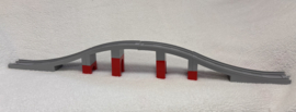 Brug treinrails lichtgrijs Duplo