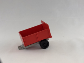 Aanhanger rood grijs met klep Duplo