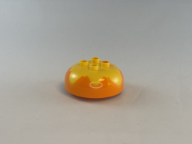 Bovenkant taart of ijs oranje geel Duplo