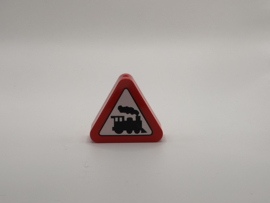 Verkeersbord trein rood Duplo