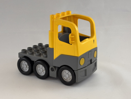 Vrachtwagen geel grijs Duplo