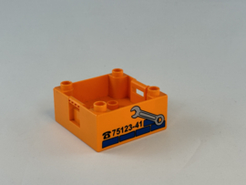 Kist oranje met steeksleutel Duplo
