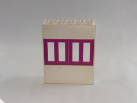 Geveldeel  met ramen roze Duplo