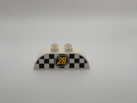 Zwart wit 28 blok afgerond wit Duplo