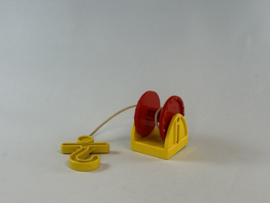 Takel / katrol met haak geel Duplo
