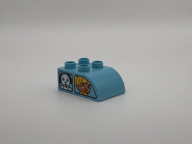 Creatieve auto’s blok gebogen medium azuurblauw Duplo