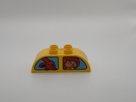 Creatieve auto’s blok afgerond geel Duplo