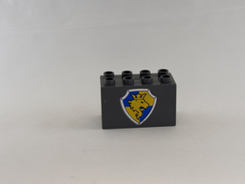 Kasteel blok 8 nops donkergrijs Duplo