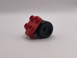 Landingsgestel / vliegtuig wielen rood Duplo