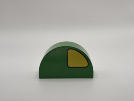 Halfrond blok met raam groen Duplo