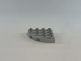 Plaat kwart rond lichtgrijs Duplo
