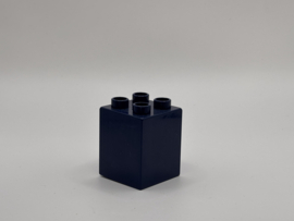 4 nops blok hoog  donkerblauw Duplo