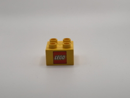 Lego op blok geel Duplo