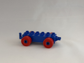 Kar/aanhanger blauw rood Duplo
