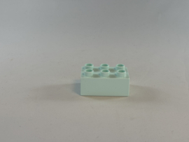 6 nops blok licht aqua blauw Duplo