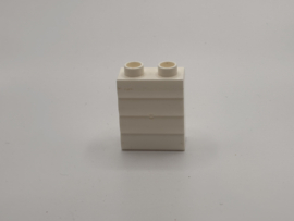 Blok met ribbels wit Duplo
