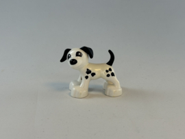 Hond wit met zwarte vlekjes Duplo