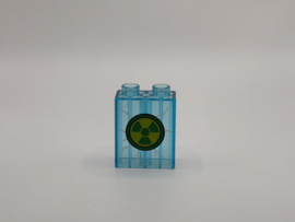 2 nops blok hoog doorzichtig blauw superhelden Duplo