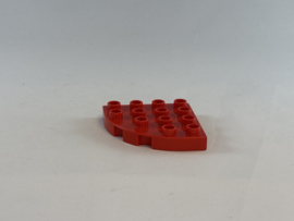 Plaat kwart rond rood Duplo