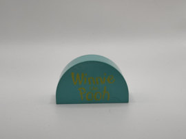 Halfrond blok Winnie the Pooh turquoise  Duplo