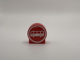 Blok rond 2 nops rood bus Duplo