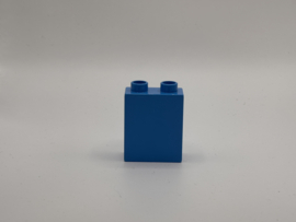 2 nops blok hoog donker azuurblauw Duplo