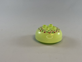 Bovenkant taart of ijs groen met spikkels Duplo