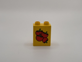 2 nops blok hoog  geel tomaten Duplo
