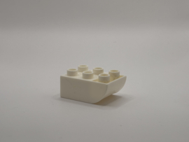 Blok 2x3 met omgekeerde helling  wit Duplo