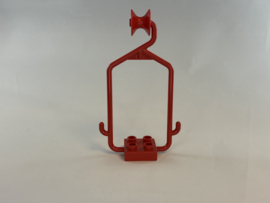 Kabelbaan rood met 2x2 nops plaat Duplo