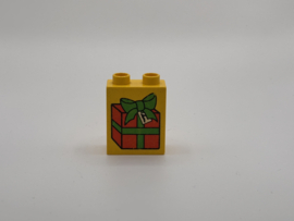 2 nops blok hoog geel cadeau kado Duplo