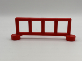 Hek 5 spijlen rood Duplo