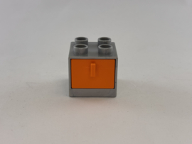 Ladekast grijs oranje Duplo