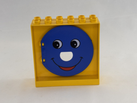 Houder ballenbaan met deur smiley Duplo