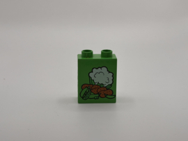 2 nops blok hoog felgroen groente Duplo