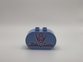 Ovaal blok Flo’s v8 café  medium blauw Duplo