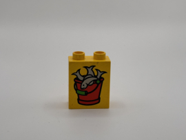 2 nops blok hoog emmer vissen Duplo