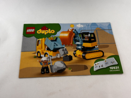 Bouwboekje 10931 truck en graafmachine Duplo