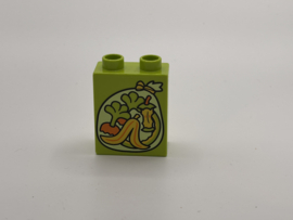 2 nops blok hoog limoen groen GFT-afval vuilnis Duplo