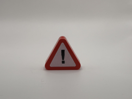 Verkeersbord uitroepteken wit Duplo