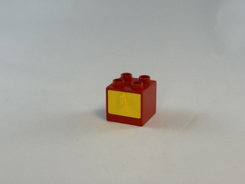 Ladekast rood met gele lade Duplo