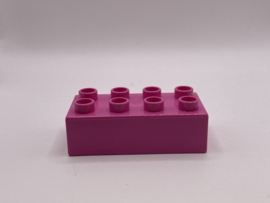 8 nops blok donker roze Duplo