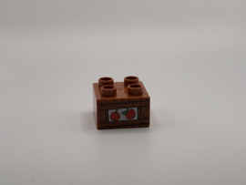 Kist appels op blok medium bruin Duplo