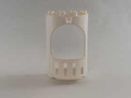 Kasteeltoren met balkon wit Duplo