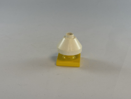 Lamp laag met witte kap Duplo