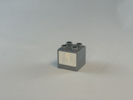 Ladekast grijs met witte lade Duplo