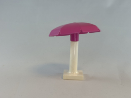 Parasol wit en roze Duplo